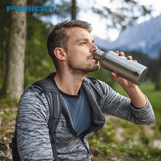 Fjbottle 2L Portable Water Bottle Stainless Steel Cycling Sports Water Bottle Leakproof BPA Free Large Capacity with Bottle Bag 4