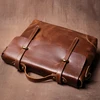 Genuine High Grade Retro Leather Briefcase Classic Men's Handbag Luxury Messenger Bag Office Computer Bags For 15 Inch Laptop 4