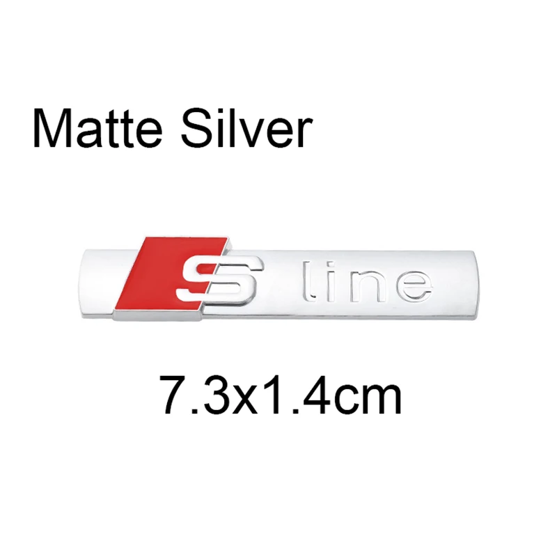 S Line Logo Sticker Metal Alloy Car Badge Sline Emblem Racing For