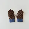 3-8Y Baby Gloves Winter Boys Girls Children's Cold Resistant Five Finger Knitted Finger Warmth Children's Half Finger Gloves 2