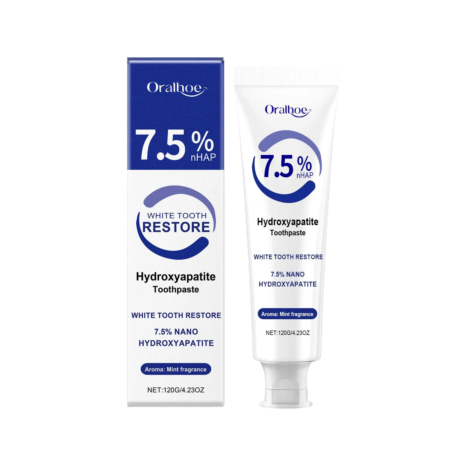 7.5% Hydroxyapatite Toothpaste for Sensitive Teeth - Enamel Protection & Strengthening, Fluoride-Free, Gentle & Effective Formul