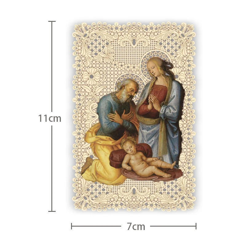 Jesus Holy Family Hollowed Out Lace Bookmark Christian Catholic Icon Card Exquisite Gift Church Souvenir