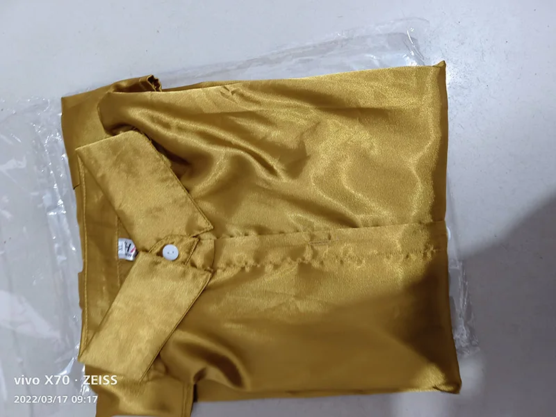 Brand Quality Luxury Women Shirt Elegant Office Button Up Long Sleeve Shirts Momi Silk Crepe Satin Blouses Business Ladies Top