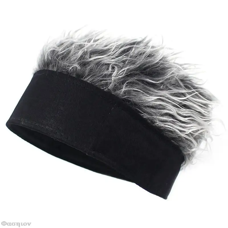 Fake Hair Cap Men Cap Hair Funny Beanie Wig Hat Hat Fake Hair
