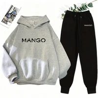 2025 New Trend Women's Sweatshirt&sweatpants 2pcs Set Urban Casual Fashion Hooded Tracksuit Autumn Winter Hoodie Jogging Outfits