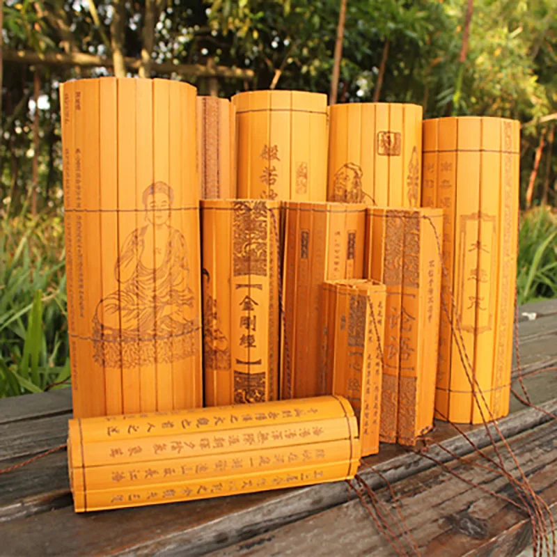 Classical Bamboo Scroll Slip Slips, Ancient Chinese Folk, Home Decor, Diamond Sutra, The Sixty-six Stratagems Gift