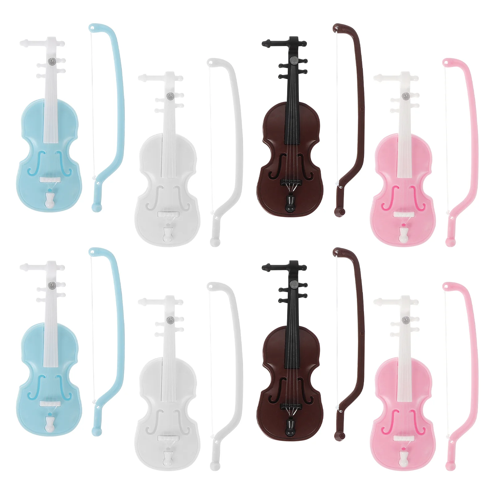 

20pcs Mini Decorative Decorative Mini Plastic Decorative Violin Model Craft Model Model Ornament Plastic Lifelike Decorative