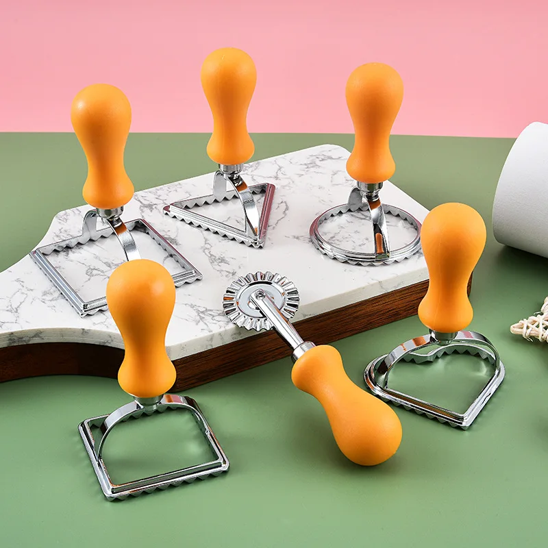 Ravioli Cutter Pasticceria Pressa Stampo Gnocco Pizzo Goffratura Dispositivo Cookie Maker Stampo Ravioli Timbro Pizza Cutter Cucina Strumento Di Cottu