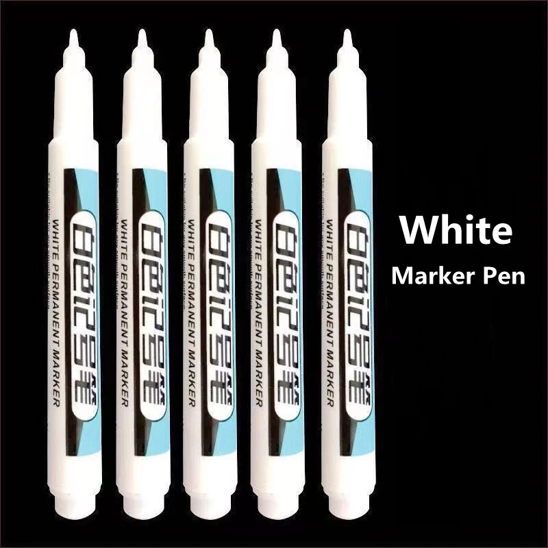 White Marker Pens Long Nib Markers Marker Pens 2/3Pcs/Set Metal Long Head Marker Pens