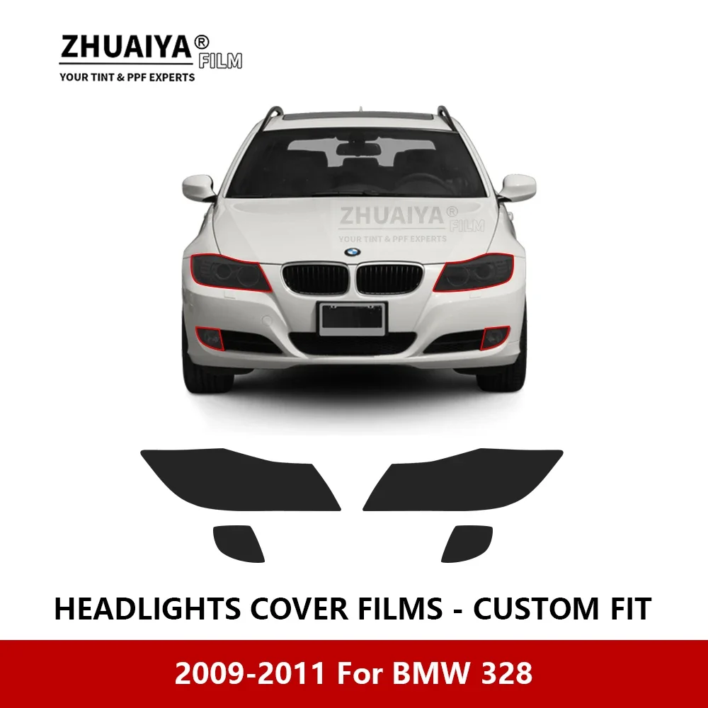 

For BMW 328 2009-2011 Car Exterior Headlight Anti-scratch PPF precut Protective film Repair film Car stickers Accessories