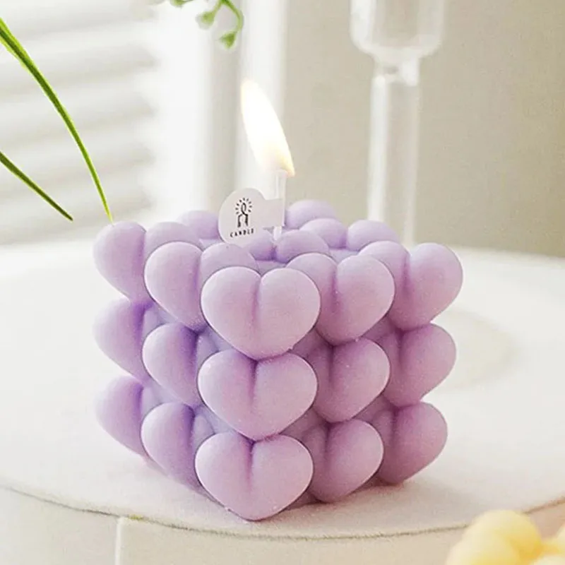Stampi In Silicone Per Candele A Forma Di Cuore – 4 Pezzi Per Candele, Cioccolato E Sapone Fai Da Te, Stampo Riutilizzabile Per San Valentino