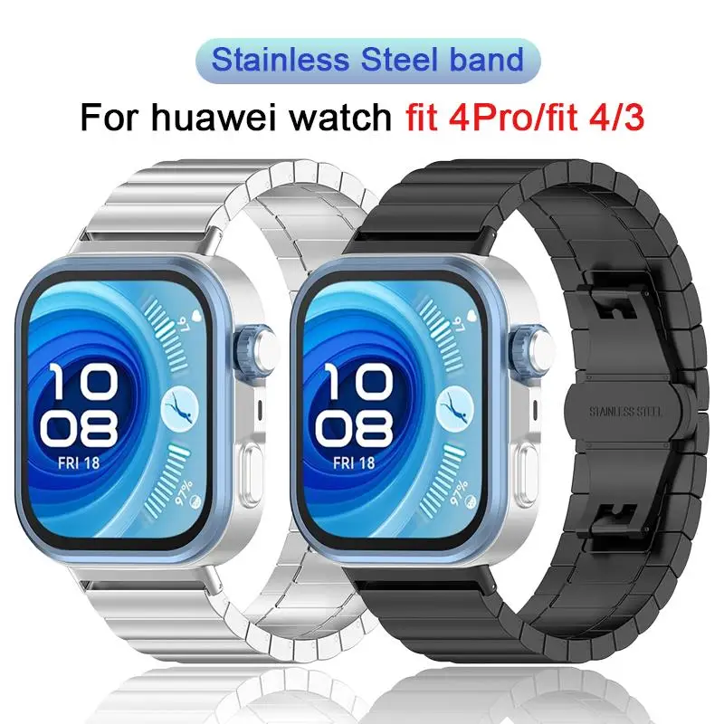 Premium Stainless Steel Wristband for Smartwatches - Elegant Metal Strap and Bracelet