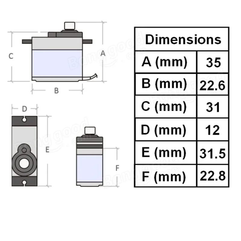 4PCS MG92B 13.8g 3.5KG 토크 메탈 기어 디지털 서보 RC 모델 드론 비행기 헬리콥터 자동차 보트 로봇 DIY 부품