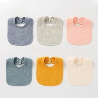 J15U Baby Feeding Drool Bibs Infants 4-layers Cotton Gauze Saliva Towel Bandana Burp Cloth for Newborn Toddler