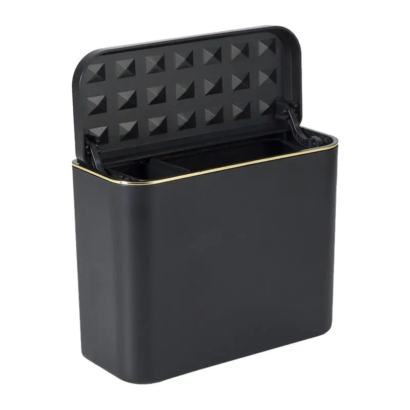 Car Trash Bin Car Organizer Trash Can Leak-Proof Auto Dustbin With Lid Bin For Vehicle Can Interior