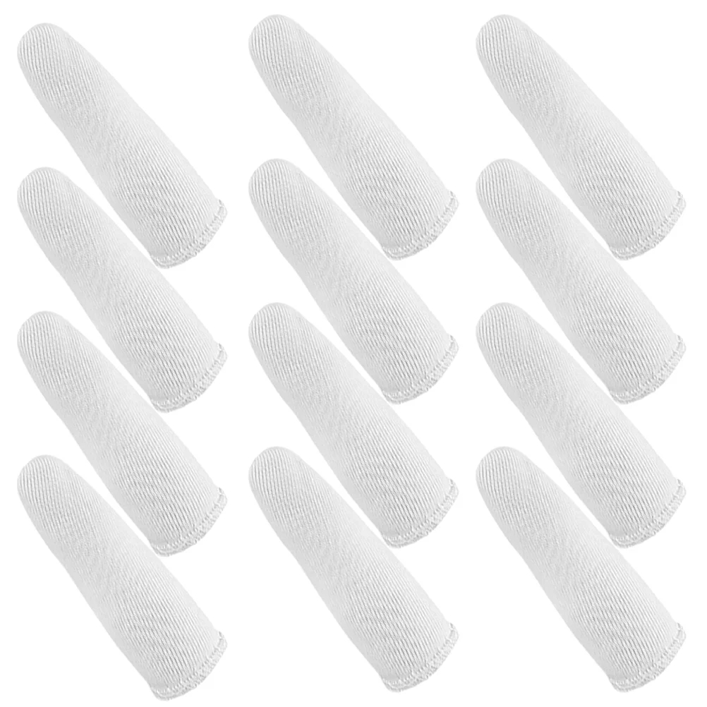 

60 Pcs Pure Cotton Finger Cots Covers for Protection Tips Fingertip Protector Breathable