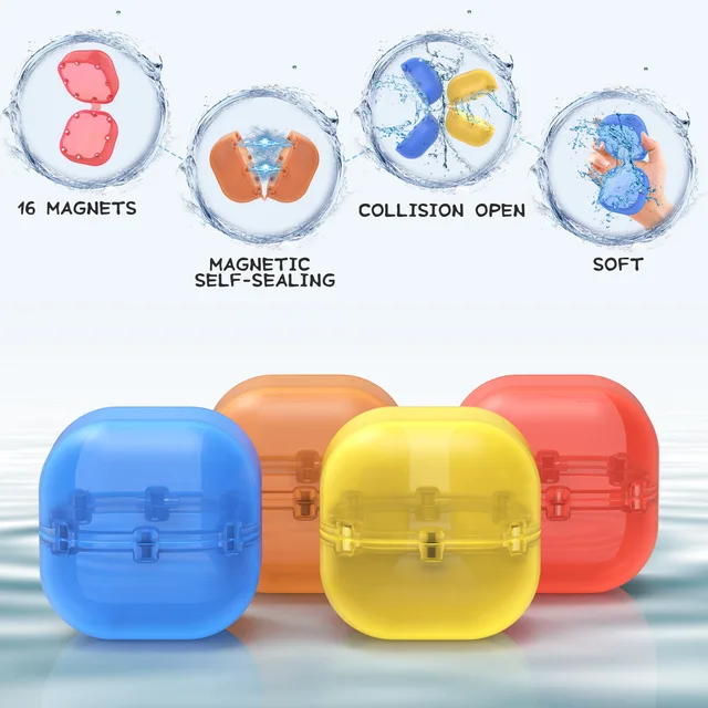 Magnetic Water Bomb Splash Balls Reusable Water Balloons Absorbent Ball Pool Beach Play Toys Pool Party Favors Water Fight Games 2