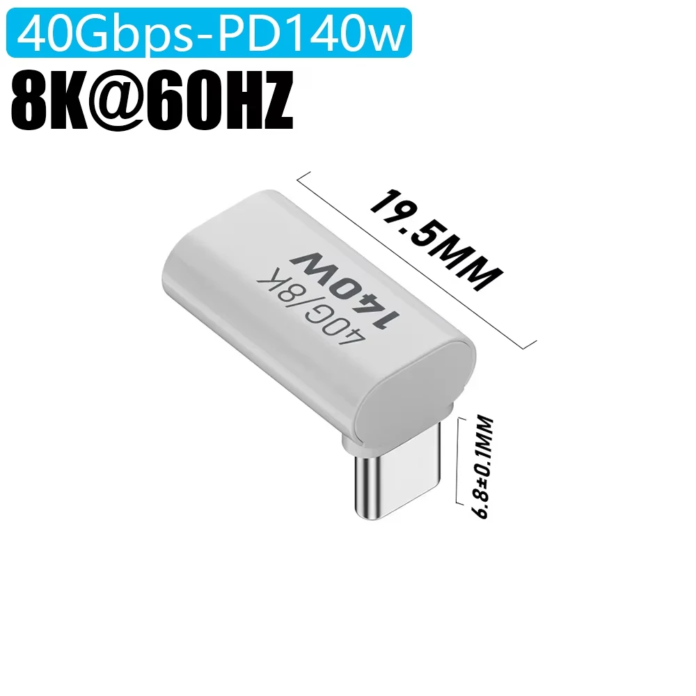 Ultra-Fast 140W USB-C to USB-C Charging and Data Adapter with 8K Video Support