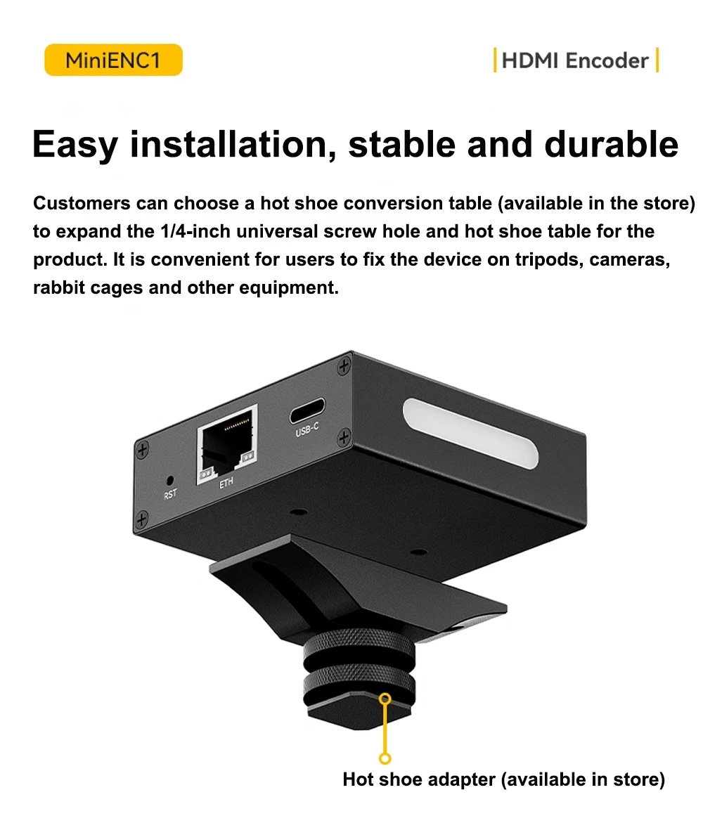 Link Pi MiniENC1 HDMI Encoder Portable Streaming Full-HD 1080P60 RTSP RTMP H265