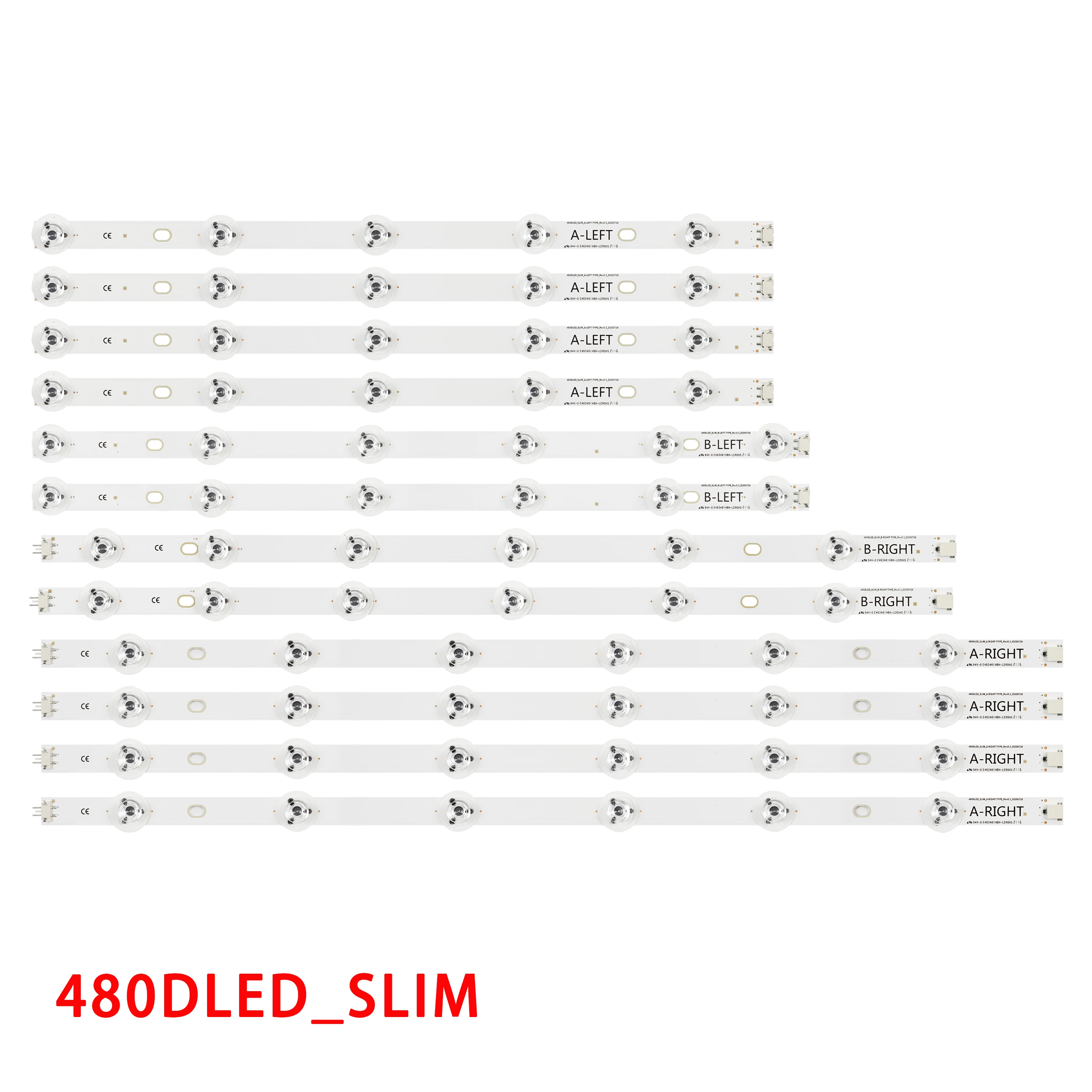 Led Backlight Strip 480dled _ Slim para Panasonic Tx48cx350b Tx-48cx400e Tx-48cx400b 48s3653db 48u7653db Ves480qnss2d-u01 12 Pcs