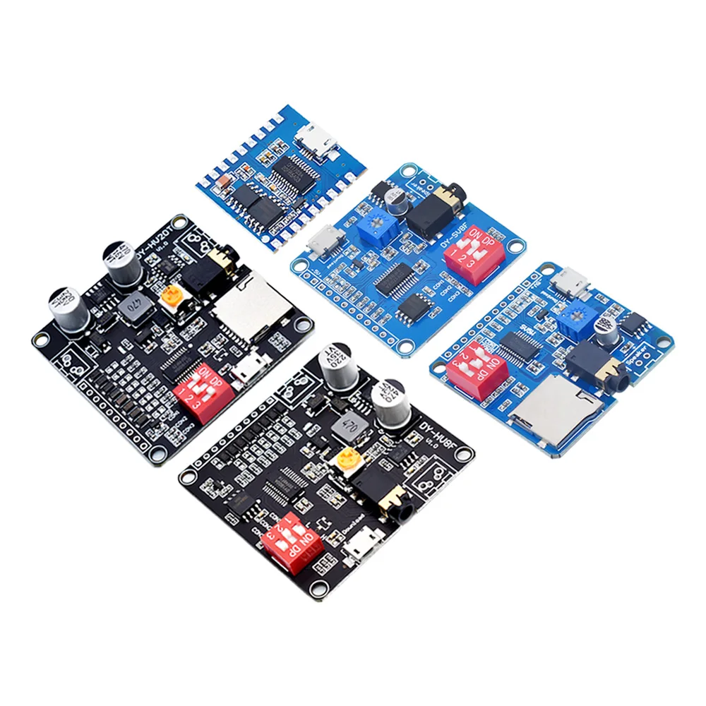 DY-HV8F DY-HV20T Voice Playback Module Board MP3 Music Player 10W 20W 12V 24V Playback Serial Control DIY Electronic For Arduino