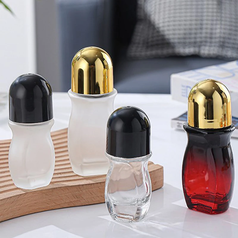 Description Picture 3 of itemEmpty 30ml/50ml Ml Essential Oil Roller Bottles Refillable Transparent Glass Perfume Medicine Wine Massage Oil Bottle