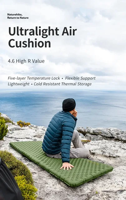 Materassino Da Campeggio Autogonfiabile Naturehike - R-Value 4.6, Ultraleggero, 4 Stagioni - Foto 2