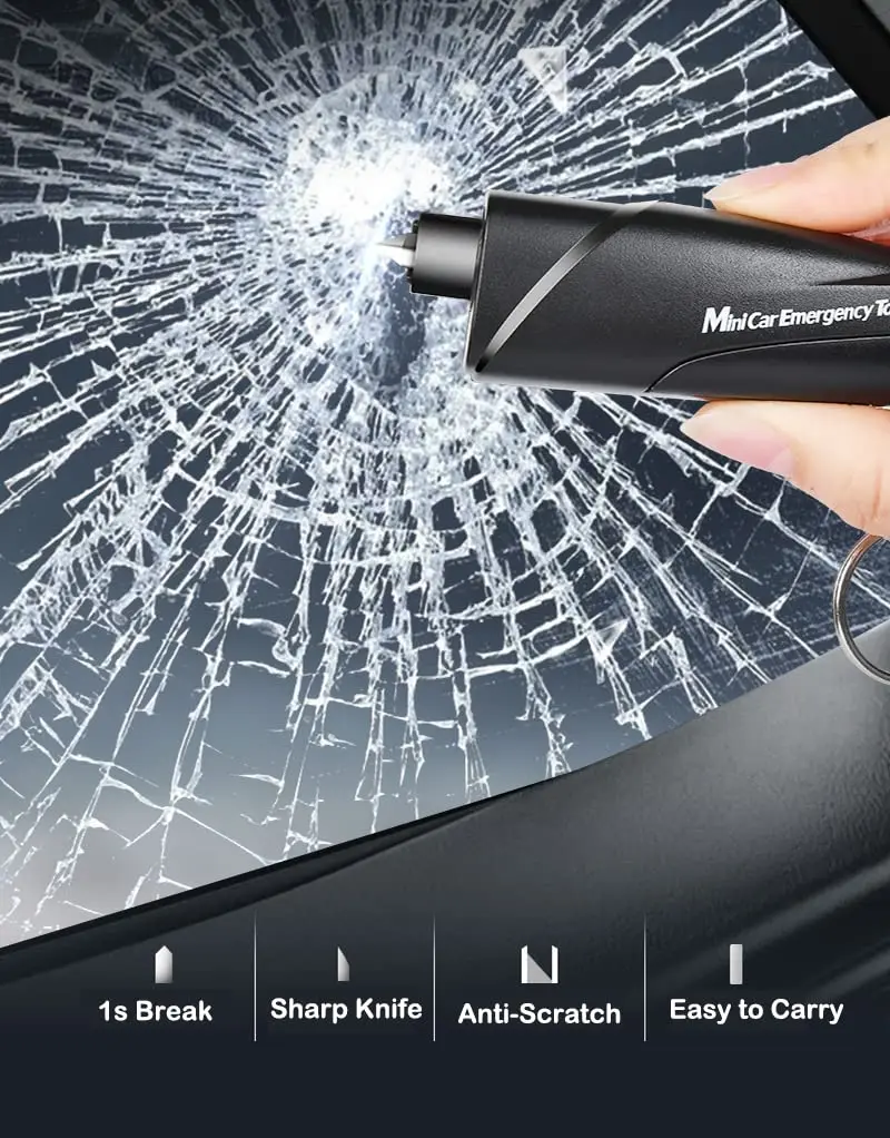 Car Safety Hammer Emergency Glass Window Breaker Seat Belt Cutter Aluminum Alloy