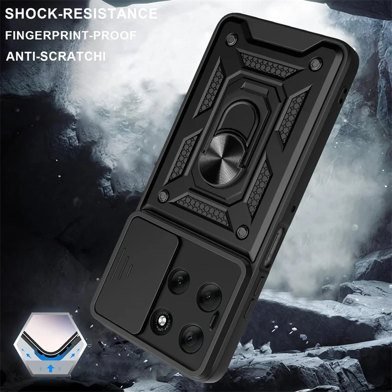 Armor Magnetic Bracket Case with Slide Lens Protector