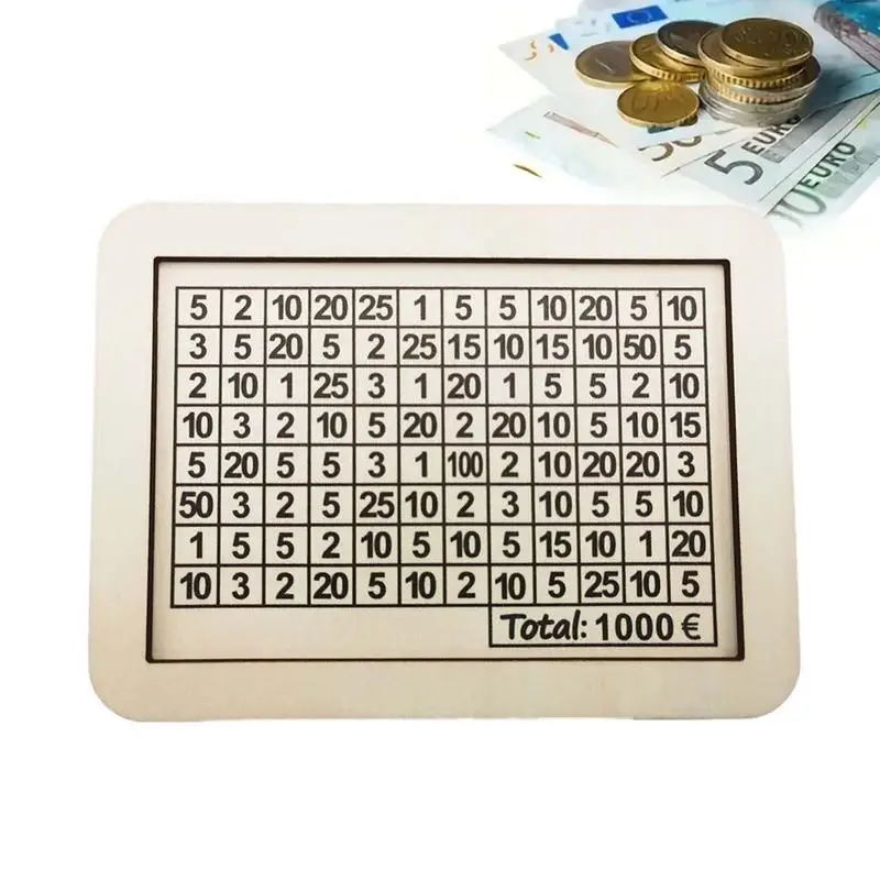 

Копилка деревянная многоразовая ручной работы, копилка с сохранением цели и числами, для развития сбережений, детский подарок