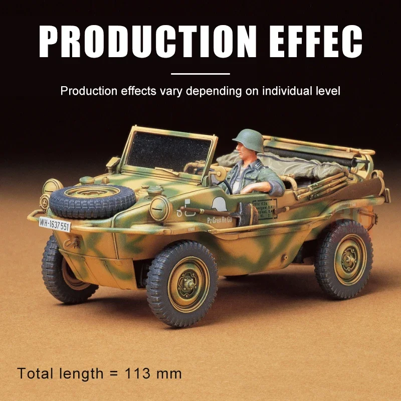 Kit De Modelo Tamiya 35224 Schwimmwagen Tipo 166 Escala 1:35: Vehículo Militar Alemán De Plástico Sin Montar, Para Coleccionistas O Aficionados Al Modelismo
