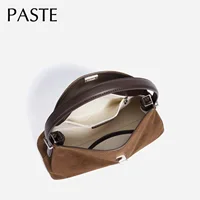 2026 automne hiver tout-match Bowling fourre-tout tout-match mat daim cuir de vachette femmes sac à bandoulière café violet Noble sac à main 5