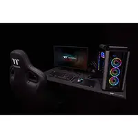 Gaming Desk Adjustable Heights Cable Management Heavy Duty Steel Frame Full-Sized Desk Mat 2