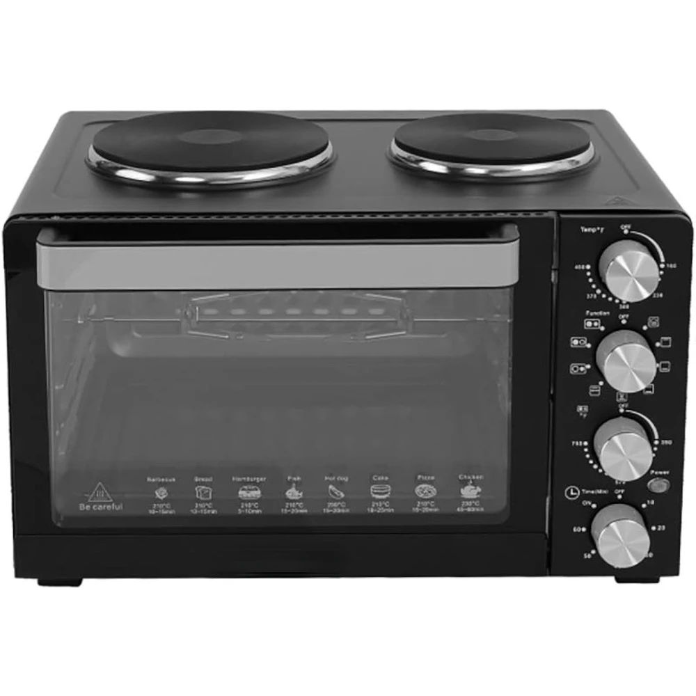 

NutriChef 30 Quarts Kitchen Convection Oven - 1400 Watt Countertop Turbo, Rotisserie Roaster Cooker with Grillg