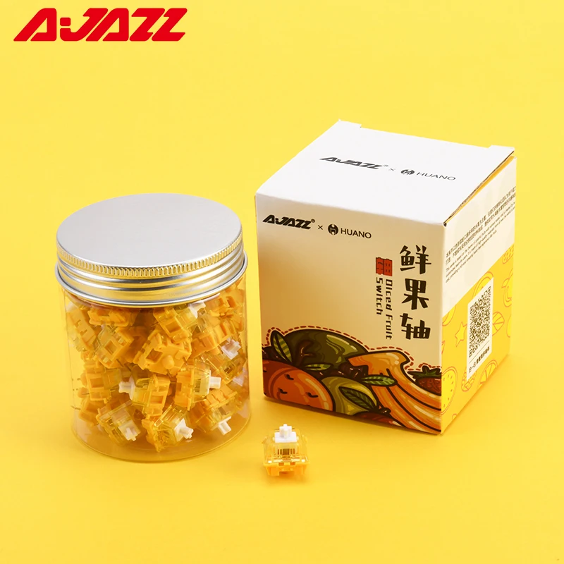 AJAZZ Oiced Fruit Switch 3 Pin Huanno Switch Tátil Silencioso