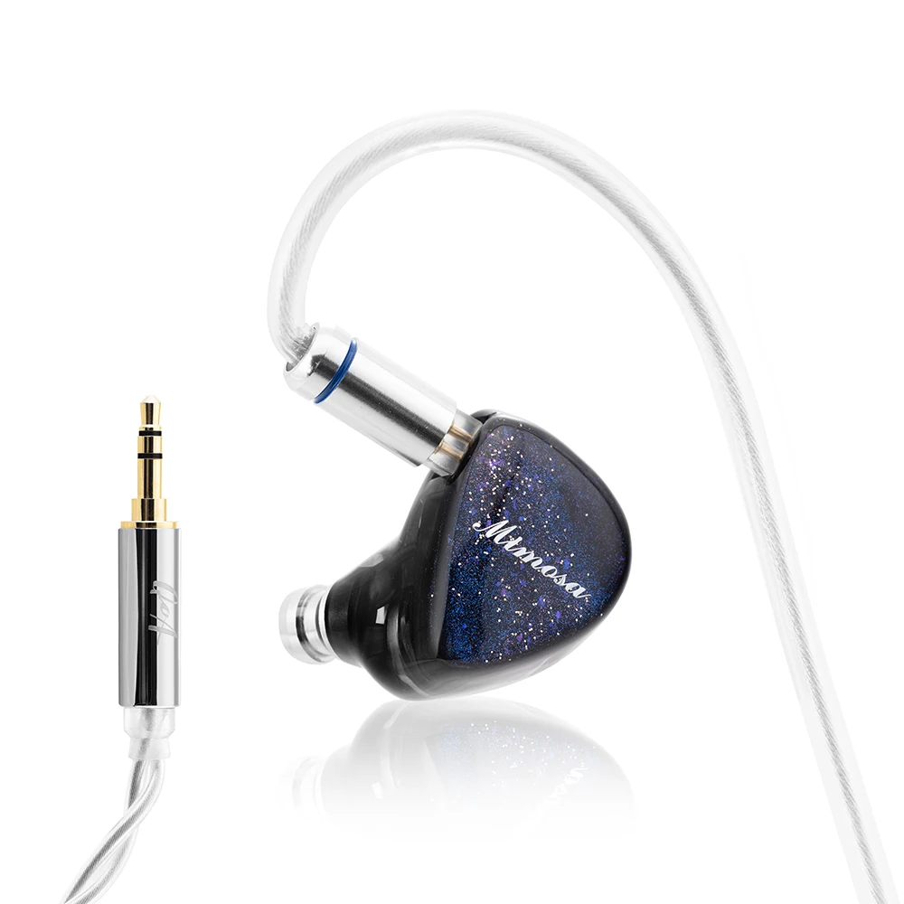 New QoA Mimosa In Ear Earphone 1 Dynamic + 1 Planar IEMs 3.5mm 4.4