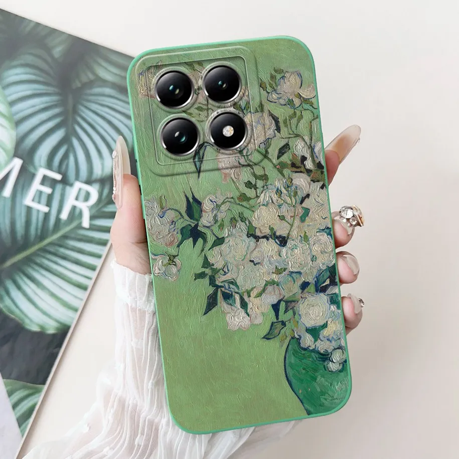 Popular Flower Design Soft Silicone Frosted Case with Camera Lens Protection