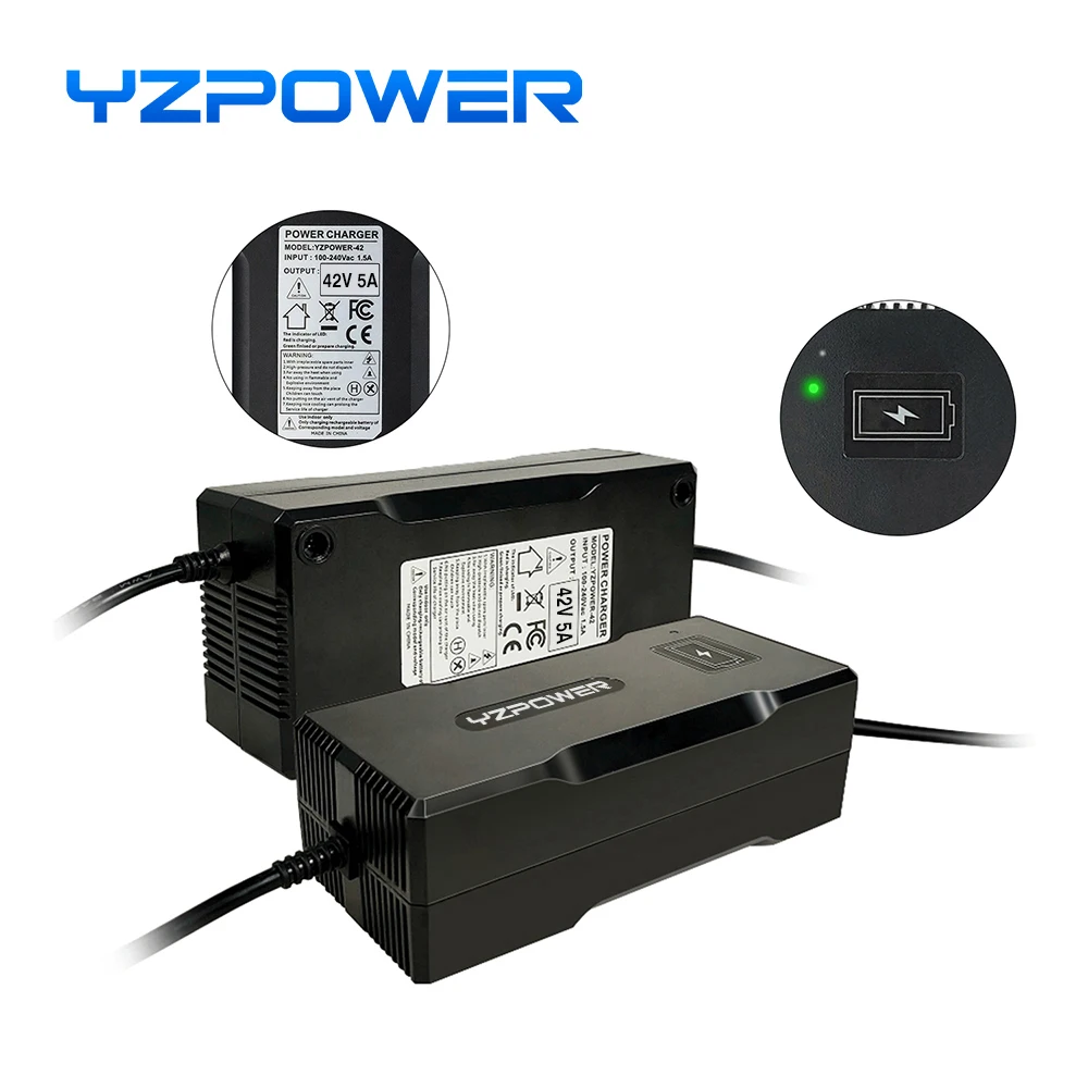 YZPOWER 54.6V 4A lithium battery fast charger 13S 48V smart DC charger power tool lithium battery pack universal fast charging battery charger fast charger
