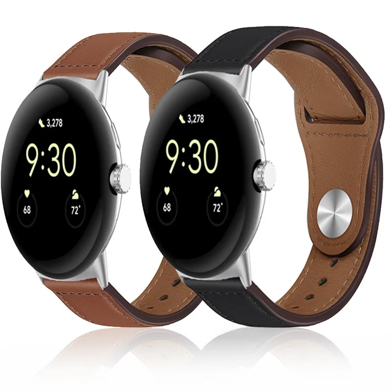 High Quali Genuine Leather Watch Band for  Pixel Watch 4/3/2/ Men's Sle ible with Both 4mm And 45mm Wrisa