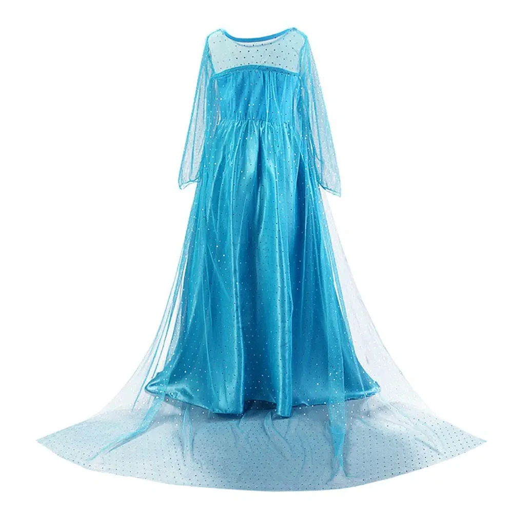 thumbnail image 4 of Disfraz de Frozen para niña, Reina de la nieve, princesa Elsa, Disney, fiesta de cumpleaños, vestidos de baile, vestido de fiesta de Halloween, 4 of 5