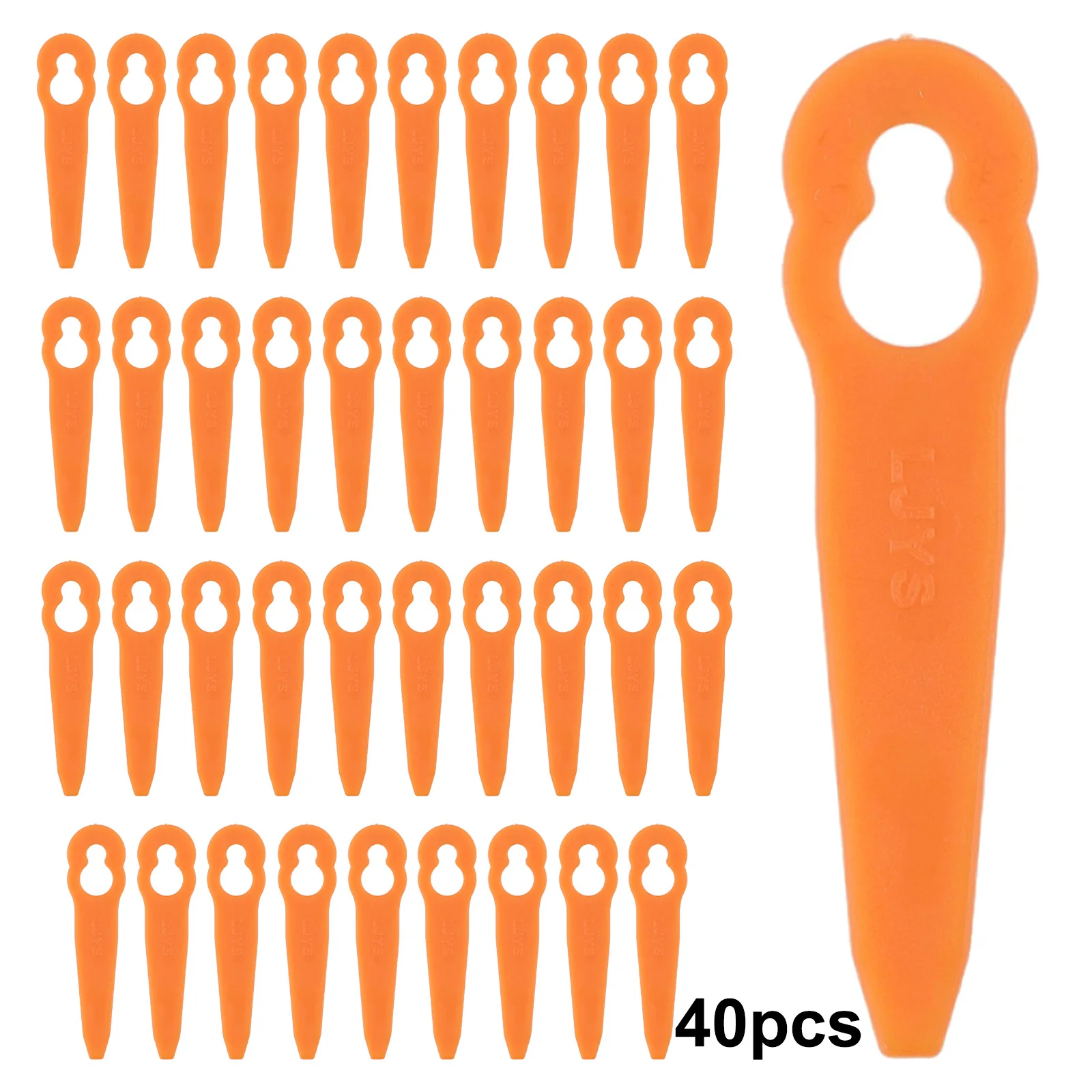 

40pcs Lawn Mower Blades Plastic Grass Trimmer Gardening Accessories Height Orange Plastic For FSA 45 Trimmer Brand New Durable