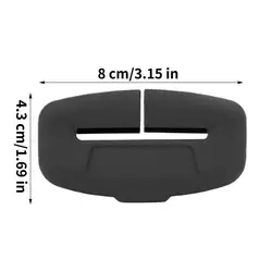 Universal Seatbelt Silicone Clip Guard - Auto Seat Strap Buckle Protector (Black)