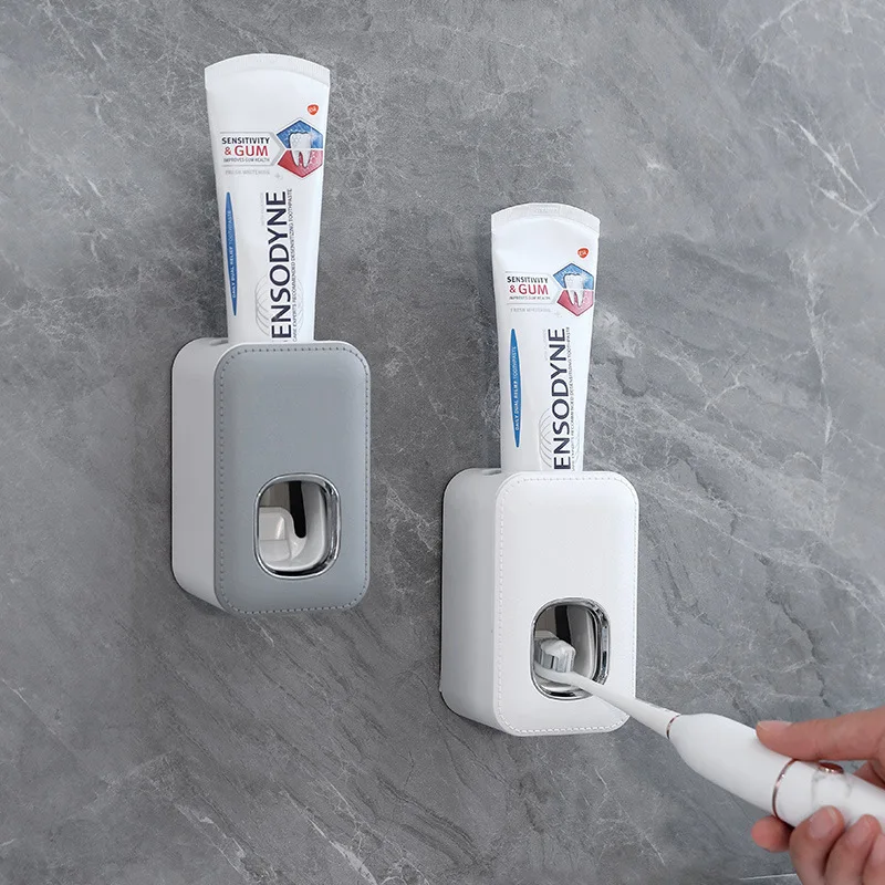 

Toothpaste Squeezer Toothbrush Dispenser Wall Hanging Free Punching Lazy Automatic Home Bathroom Accessories Punch-Free 4 Color
