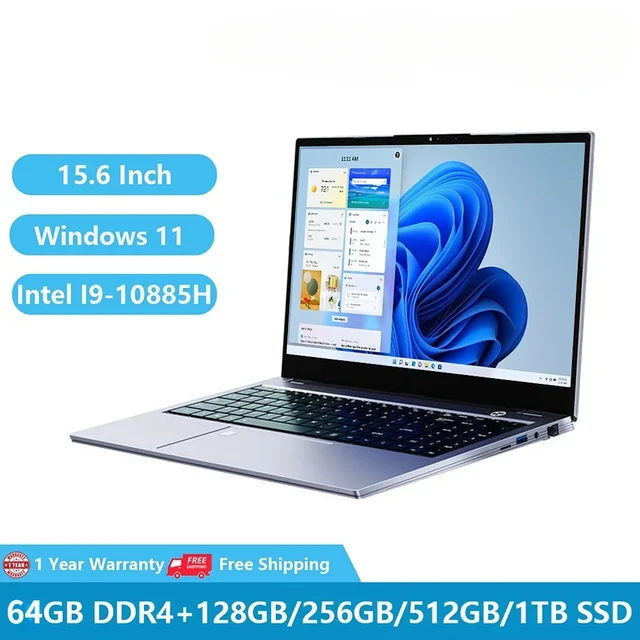 Laptop Desktop Computer I9 Office Gaming Notebooks Windows 11 15 6 10 Gen Intel Core I9.jpg
