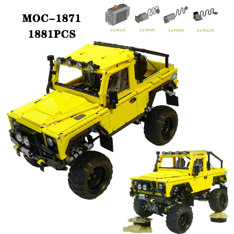 

Classic Building Block MOC-1871 Off-road Jeep High Difficulty Splicing Toy Adult and Children's Toy Birthday Christmas Gift