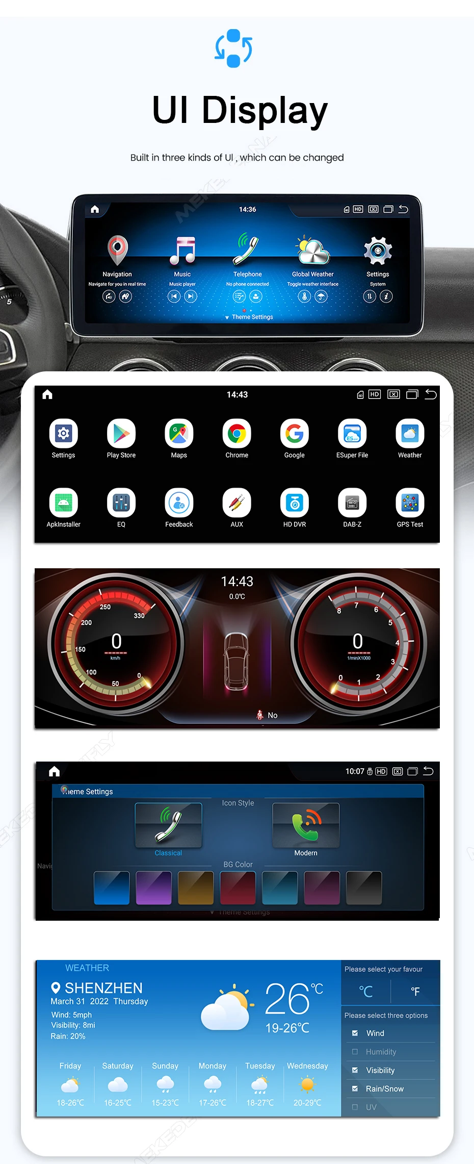 MEKEDE EU Lagerbestand 10,25 12,3 Zoll Snapdragon 668/680 Autoradio 8G+128G Kabelloses Carplay 8-Kern für Mercedes-Benz E-Klasse E200 E230 E260 E300 W212 S212 Android 14 Multimedia-Videoplayer DSP GPS-Navigation Stereo Autoradio 1920*720 Display 4G WLAN Intelligent – Detail 34