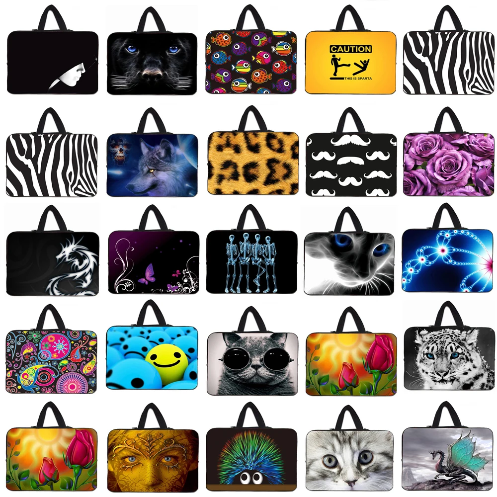 

Stylish Notebook Neoprene Bags Case 15.6 14 13.3 12 11.6 10 Tablet Bolso Notebook Office Handbag 17" 15" Computer Bag For Huawei