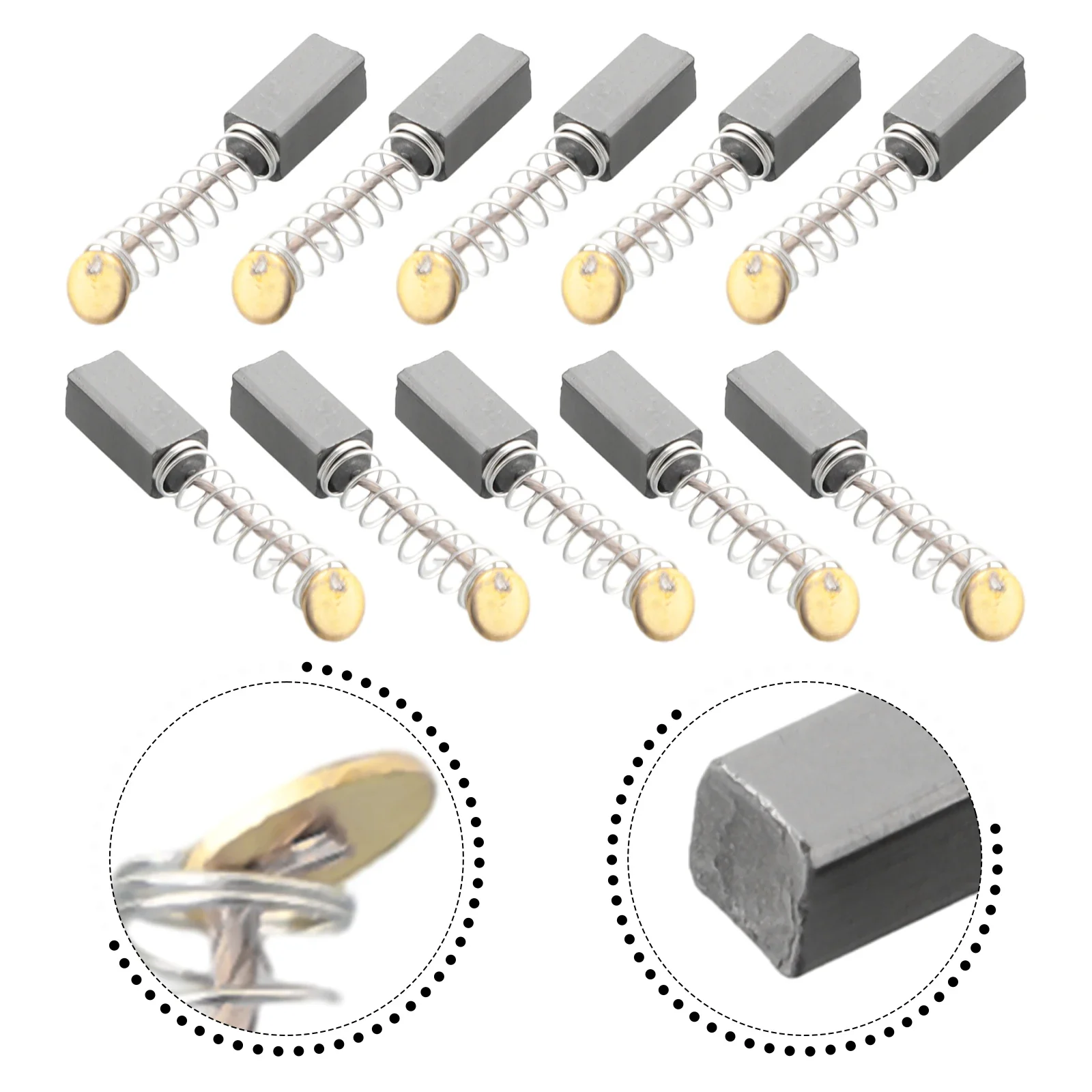 Electric Motor Carbon Brush Replacement Parts For Drills Power Tools Parts Accessories 10pcs 10x5x5mm 223221111