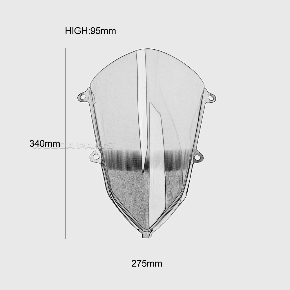 Cbr500r race hohe windschutz scheibe für honda cbr400r cbr500r 2014-2018 sport touring windschutz scheibe doppel blasen ab weiser serie – Detail 5