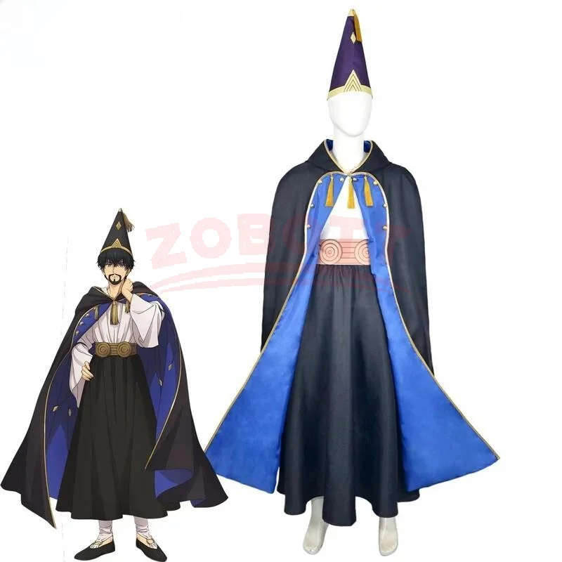 Costume Cosplay Olruggio Anime Atelier of Witch, Set Completo con Cappello Tongari Boushi, Tunica, Camicia, Pantaloni, Parrucca, Outfit Magico per Halloween e Carnevale - immagine 2